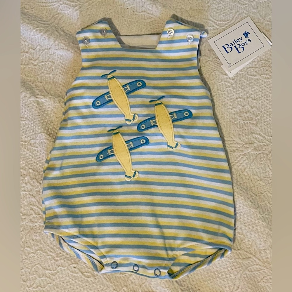 Bailey Boys Pastel Planes Bubble Onesie (0-3 months)